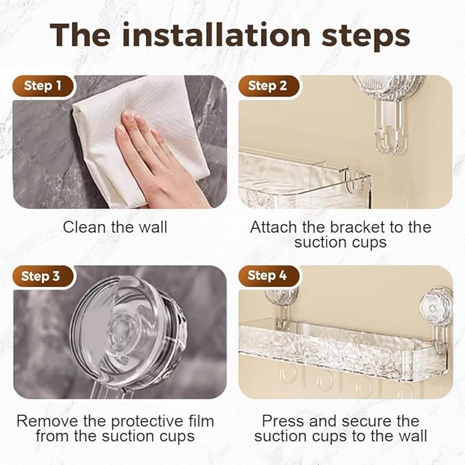 Corrugated Suction Cup Storage Holder, 2026 New Movable Shower Shelf Suction Cup,Shower Caddy Large Capacity Bathroom Organizer,No-Drill Wall-Mounted Storage Shelf (2PCS Gray)