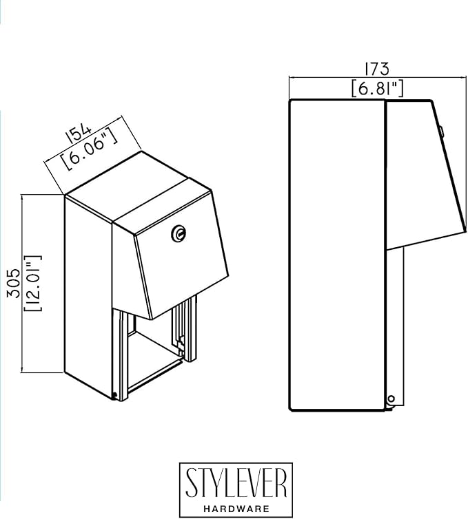 Commercial Toilet Paper Dispenser - 304 Stainless Steel Double Roll Holder - Heavy Duty Lockable Wall Mount Tissue Dispenser for Restroom - Metal Bathroom Fixtures