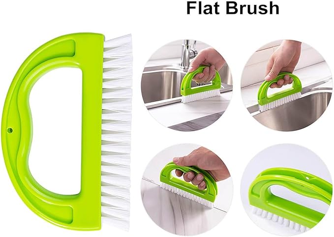 3 PCS Grout Brush, ABS Stiff Bristle Brush, Scratch Resist Tile Joint Scrub Brush, Impact Resist Grout Cleaner Brush for Shower Bathroom Kitchen