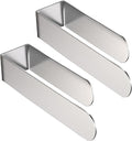 HUFEEOH 2 Pack Adhesive Hand Towel Holder, Sticky Towel Bar Towel Holder Wall Mounted, Stainless Steel Kitchen Towel Holder Hand Towel Rack for Bahtroom Hotel RV Kitchen (Silver)