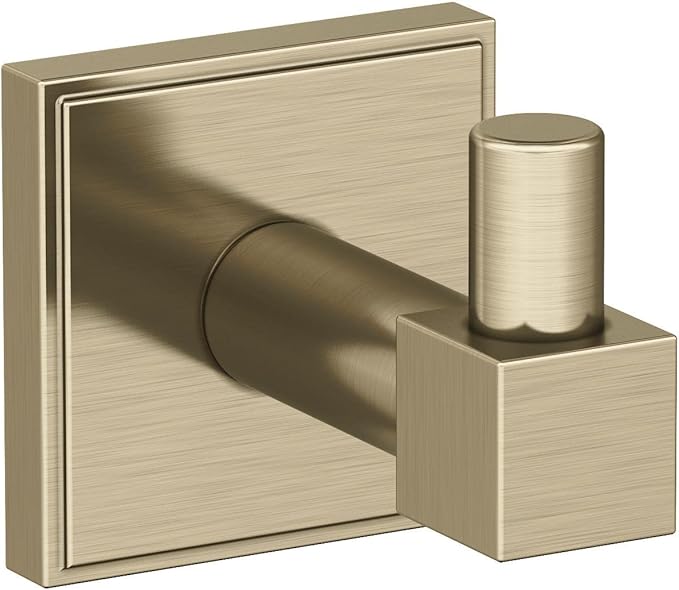 Amerock BH36070BBZ | Golden Champagne Single Robe Hook | 1-7/8 in. (48 mm) Length Towel Holder | Appoint | Towel Hook for Bathroom | Bathroom Hardware | Bath Accessories