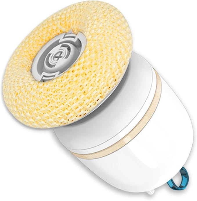 Electric Dish Scrubber Soap Dispensing Brush Portable Multifunctional Electric Kneading Cleaning Brush for Kitchen Gold 3.35x4.72 inch