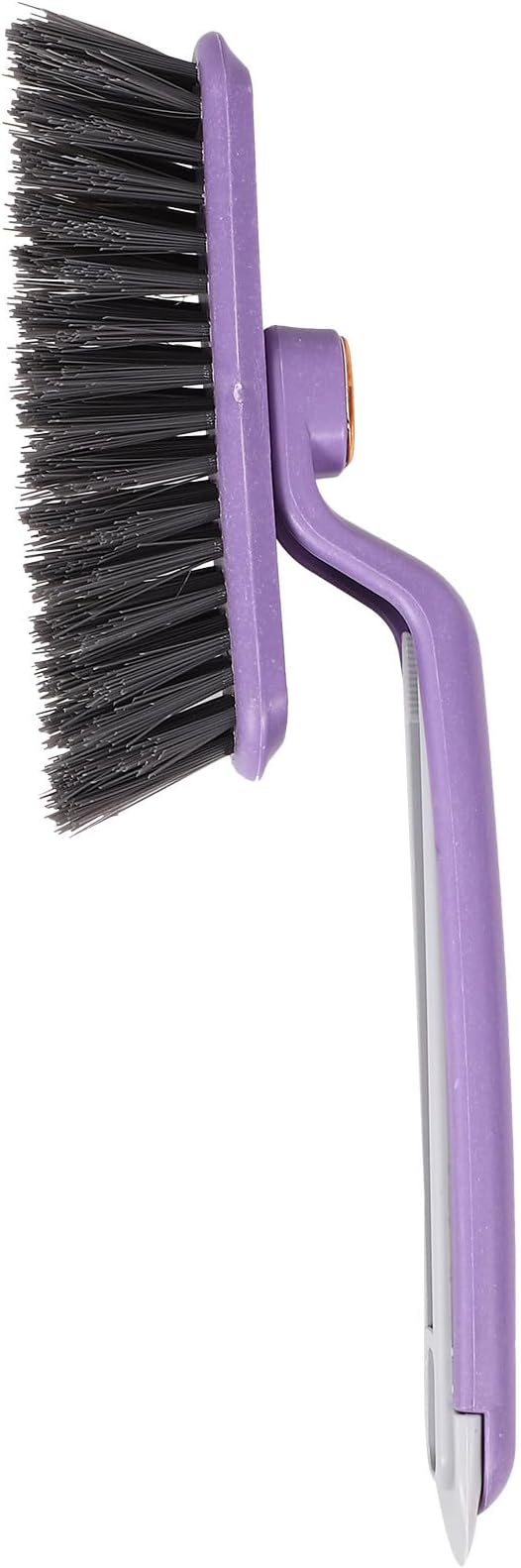 Toyvian Rotating Crevice Cleaning Brush Hard Bristle Window Track Scrub Brush for Bathroom Tiles and Small Space Cleaning with Long Handle for Household Use