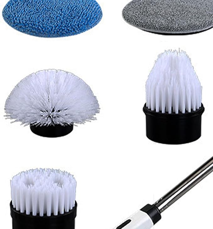 Electric Scrubber, Cordless Multifunction Retractable Handle Power with 9 Brushes, for Bathroom, Kitchen, Automotive Interior