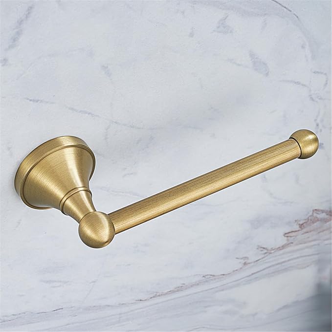 Flybath Toilet Paper Holder Without Cover Antique Brass Bathroom Tissue Roll Bar Wall Mounted, 20 cm / 7.87 inches, Brushed Bronze