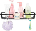 SANNO Suction Cups Shower Caddy, Bathroom Storage Combo Organizer,Rustproof Wire Basket for Kitchen Bathroom Accessories - Stainless Steel,Black