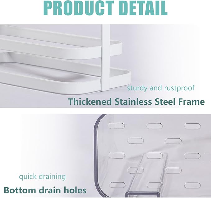 Toothbrush Holders Wall Mounted for Bathrooms, Suction Cup Electric Tooth Brush and Toothpaste Organizer Razor Holder for Shower, Countertop, Vanity, Clear