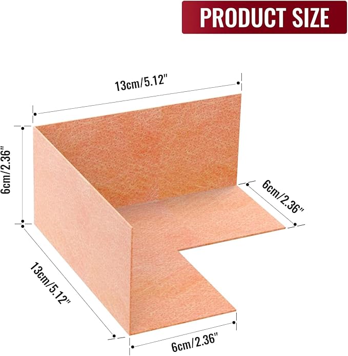 16 Pack Inside Waterproof Membrane, Waterproofing Membrane Seamlessly Fits the Corner, for Bathroom Shower Steam Room Toilet Kitchen