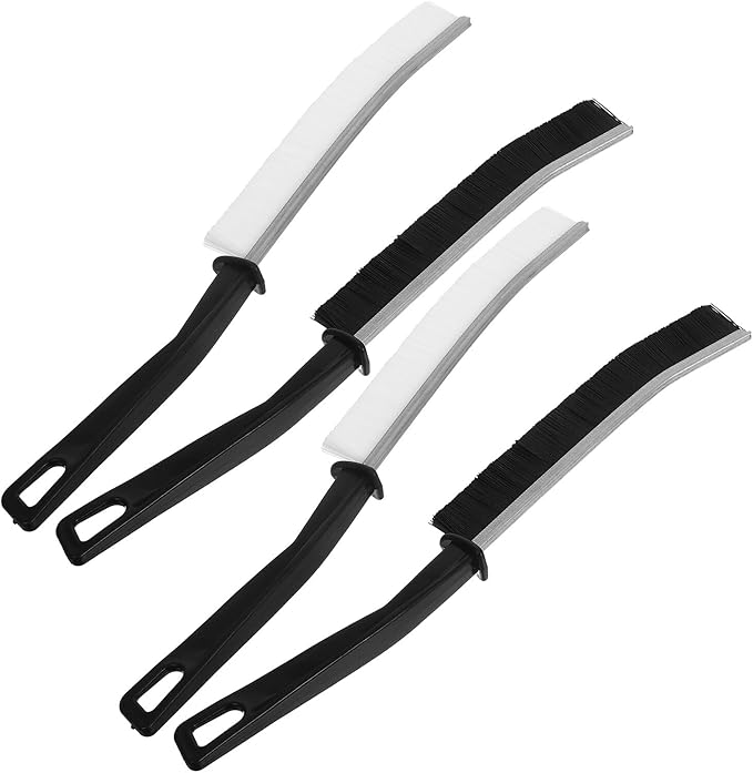 4Pcs Crevice Cleaning Brush Set with Hard Bristles, Multifunctional Narrow Gap Scrub Brush for Bathroom Tiles, Cooking Area Edges, and Floor Grout Cleaning Tools for Home Use