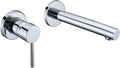 sumerain Single Handle Left-Handed Wall Mount Bathroom Faucet in Chrome