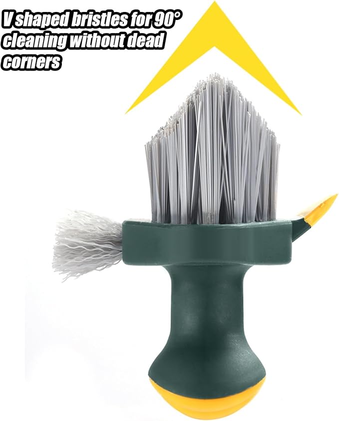 Hard Bristle Cleaning Brush | Scrubber Cleaner Tool | with Ergonomic Handle Narrow Cleaning Brush,for Shower Kitchen Floor Tub Grout Household Countertop