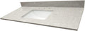 MSI Drifting Fog Vanity Top with Under Mount Rectangle Ceramic Sinks, Engineered Marble Stone, 4" CC Faucet Holes, 49"X22"
