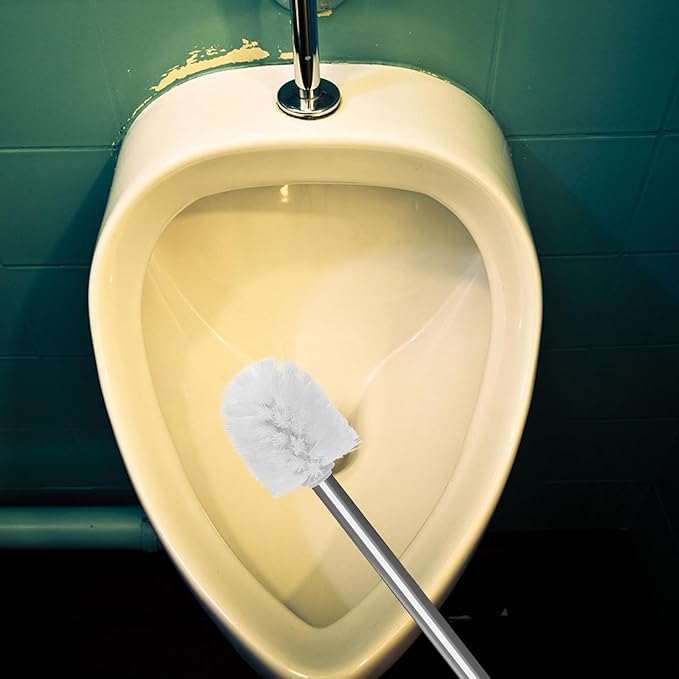 Alipis Toilet Brush Replacement Heads 2pcs White Plastic Scrub Brush Heads 80x100mm Replaceable for Bathroom Cleaning