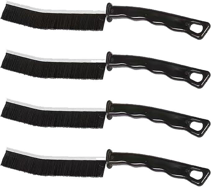 Gap Cleaning Brush, SUTEAR Bathroom Gap Brush 4pcs Multifunctional Gap Brush Crevice Cleaning Brush Tool Small Grout Cleaner Brush Hard Bristle Crevice Cleaning Brush for Kitchen Tiles Track