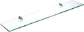 Spancraft Glass P-4.75x21-Chrome Peacock Glass Shelf, Chrome, 4.75" x 21"