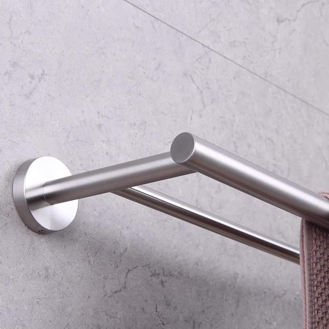 GERZWY Bathroom Double Towel Bar Stainless Steel 36-Inch Bath Towel Bar Modern Style Wall Mount Brushed Finish AG1102C92-LS