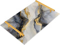 Gold and Black Marble Vanity Tray Acrylic Decorative Serving Tray Coffee Table Tray for Bathroom Living Room Bedroom