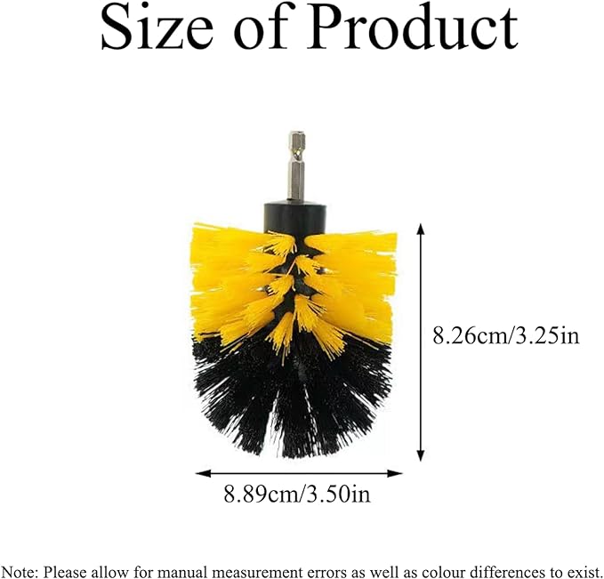 TopHomer 6 Pieces Drill Brushes with Hex Shank, Multipurpose Power Scrubber Cleaning Kit for Bathtubs, Tile Grout Lines, Kitchen