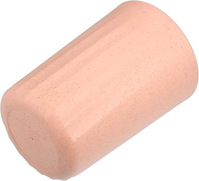 VOCOSTE 1Pc Bathroom Tumbler with Smooth Lines, Wheat Straw Cup, for Bathroom for Toothpaste Pink 4.09''x2.80''