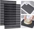 Bligli 2 Pack Sink Mat for Kitchen Sink: PVC Adjustable Sink Protector | Sink liner Pad | Dish Drying Mats, Easy to Clean & DIY Cut | 15.7 x 11.8 inch (Black)