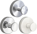 2026 Suction Cup Hooks for Shower, Towel, Window, Bathroom, Wreath, Kitchen, Class Door, Mirror, No-Tools No-Drill Removable Heavy Duty up to 15 lbs Hook Holders (3 Pack, White+Silver)