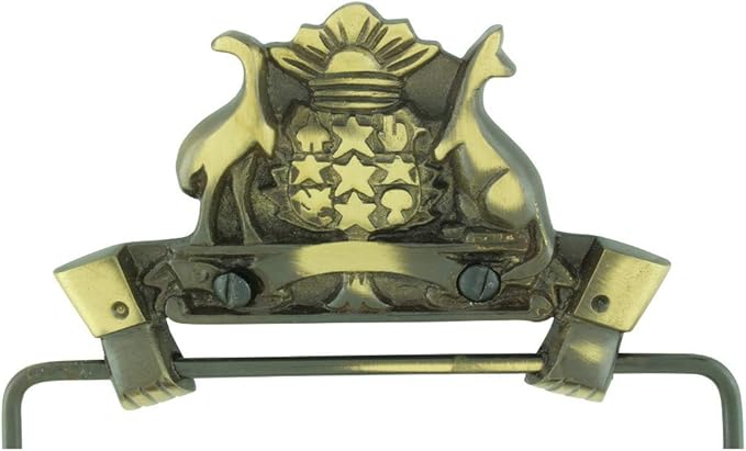 Renovators Supply Toilet Paper Holder - Antique Wall Mount Toilet Paper Holder - Sanitary Paper Holder - Vintage Bathroom Decor - Colonial Tissue Holder - Antique Brass, Vintage, Pack of 1