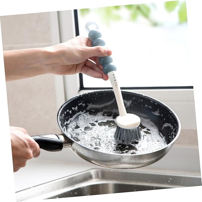 2pcs Kitchen Cleaning Brushes Long Handle Rhombus Brush for Grout Sink Dishes Made of Soft Material Easy to Use