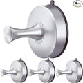 DGYB Suction Cup Hooks for Shower 4-Pcs Heavy-Duty 15LB Max Load, 304 Stainless Steel & PVC, No Drill Bathroom Wall Hooks for Towels, Robe, Loofah (Brush)
