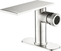 becola Modern Bathroom Sink Faucet， Brushed Nickel Vessel Sink Faucet，Single Hole Cold and Hot Basin Mixer Faucet for Bathroom Sink，Single Handle Vanity Faucet with Adjust Knobs and Deck Plate