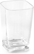 Huang Acrylic Clear Square Toothbrush Holder or Bathroom Tumbler Cup | Shatter-Proof, Stylish, Durable and Modern Minimalist Design