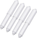 Shappy 4 Pcs Universal Toilet Paper Holder Replacement Rod Spring Loaded Plastic Retractable Paper Replacement Rod Toilet Tissue Roll Holder Insert for Bathroom Home Fixture Accessories(White)