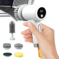 Shower Scrubber - 3-Level Electric Household Tool with 5 Brush Heads | Shower Scrub Brush | for Tub Bathtub Tile Grout Floor Toilet Kitchen Wall Home Household Apartment Car Baseboard