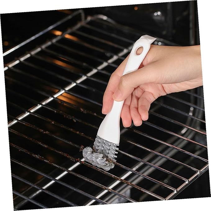 2pcs Multifunctional Kitchen Cleaning Brush Set, Handheld Soft Bristle Grout and Crevice Scrubbers for Stove, Grill, and Home Cleaning