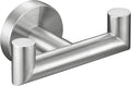 APLusee Bath Towel Hook, 304 Stainless Steel Double Robe Hanger Brushed Nickel, Functional Home Organizer Wall Mounted