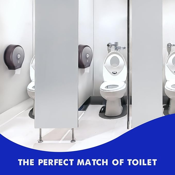 Toilet Paper Holder Wall Mount: Commercial Toilet Paper Dispenser - 9" Jumbo Toilet Paper Roll Holder for Bathroom, Black