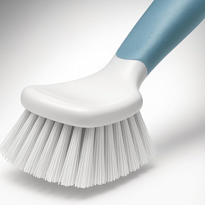 K3M Multipurpose Brush for Household Cleaning, Compact Handheld Scrub Brush with Durable Bristles, Non-Slip Grip for Indoor Surfaces and Everyday Tasks