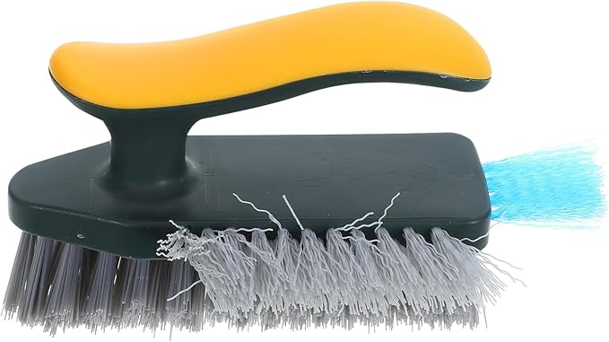 ERINGOGO Crevice Cleaning Brush for Bathroom and Toilet, Yellow-Green Gap Scrub Brush with Hard Bristles for Sink, Floor, and Wall Corner Cleaning, 1pcs Household Scrubbing Tool