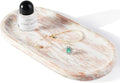 Koville Norway Natural Marble Tray, 12"x6" Vanity Decorative Tray for Countertop, Catchall Tray for Perfume, Candles, Jewelry Dish