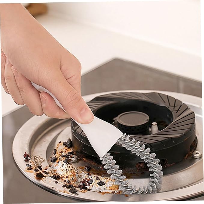 Multifunctional Cleaning Brush Set 2pcs Heavy Duty Grout Cleaner Grip Brush for Kitchen Stove BBQ Grill and Window Track