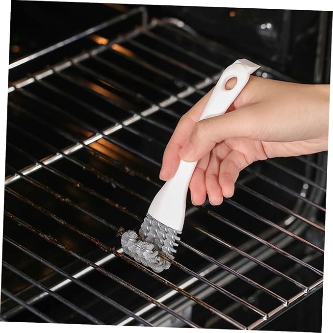2pcs Multifunctional Kitchen Cleaning Brush Set U-Shaped and Bent Design Powerful Stain Remover Crevice Scrubber for Stove Grill and Dead Corner Cleaning