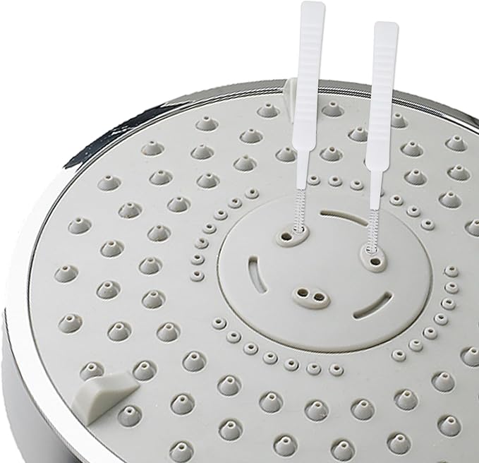70pcs Shower Head Cleaner Tools, 2 Styles Showerhead Cleaning Brushes Picks Bathroom Household Accessories for Unclogging Tiny Nozzles Small Holes Faucets Sink Gaps(Orange & White)
