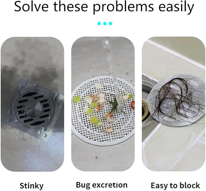 Silicone Tub Stopper Floor Drain Cover, 2 Pieces Sewer Anti-Odor Mat Deodorizing Drain Plugs for Kitchen, Bathroom and Laundry(5x5 inch)