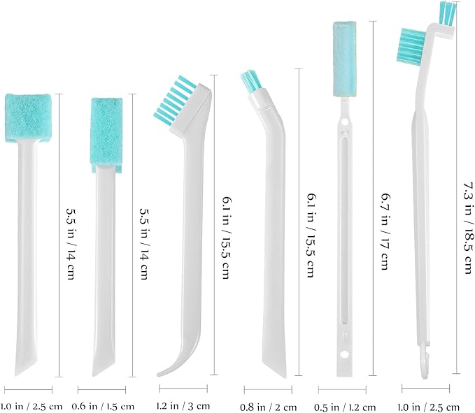 Small Cleaning Brush Set for Household Cleaning 8pcs Crevice and Groove Brushes with Stiff Bristles Water Bottle Grout Cleaner Tools for Kitchen and Bathroom