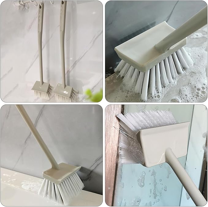 VICASKY Toilet Cleaning Brush with Long Handle, Practical Floor and Tile Scrubber Brush for Bathroom, Grout and Wall Cleaner, Home and Hotel Cleaning Supply