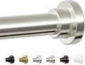 Shower Curtain Rod, 1" Diameter Heavy Duty Tension Shower Rod, Non Slip Adjustable 28-46 inch No Drilling Shower Curtain Rods Spring Tension For Bathroom, Shower Stall, No Rust, Nickel