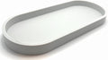 Happitasa Premium 12” x 5” Silicone Vanity Tray | Sink and Surface Organizer with Sturdy Non-Slip Base | Heat Safe, Dishwasher Safe (Light Grey)