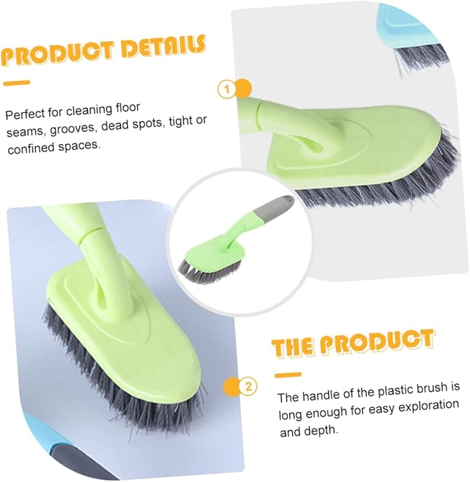 Mobestech Floor Brush Groove Corner Brush Floor Scrub Home Groove Gap Washing Grout Handle Scrub Kitchen Carpet Tile Bottle Plastic Clean