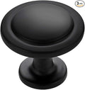 Ravinte 3 Pack 1-1/4 inch Kitchen Cabinet Knobs Matte Black Dresser Zinc Pulls Door Drawer Handles for Dresser Drawers