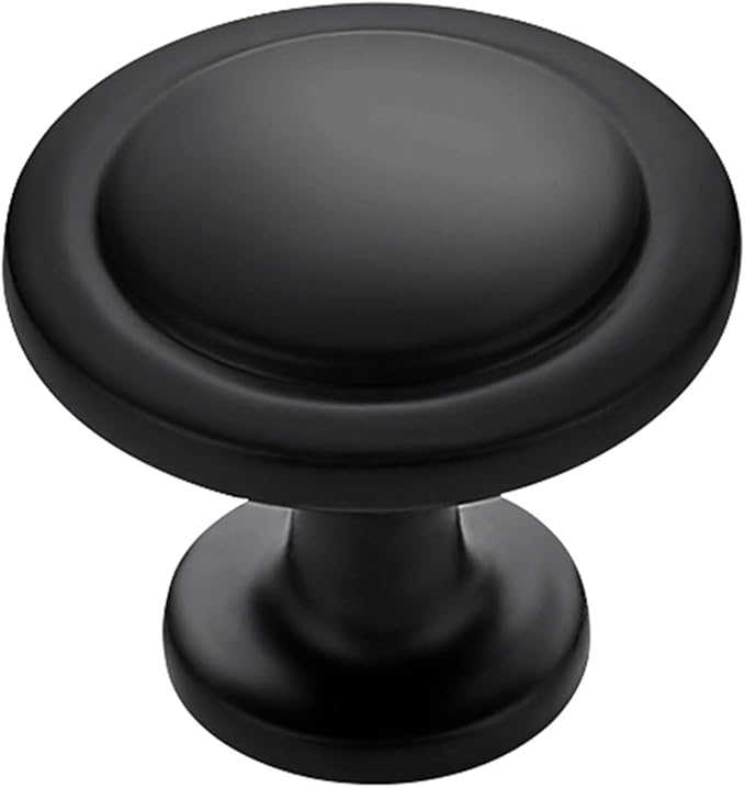 Ravinte 55 Pack 1-1/4 Inch Kitchen Cabinet Knobs Matte Black Zinc Pulls Door Handles for Dresser Drawers