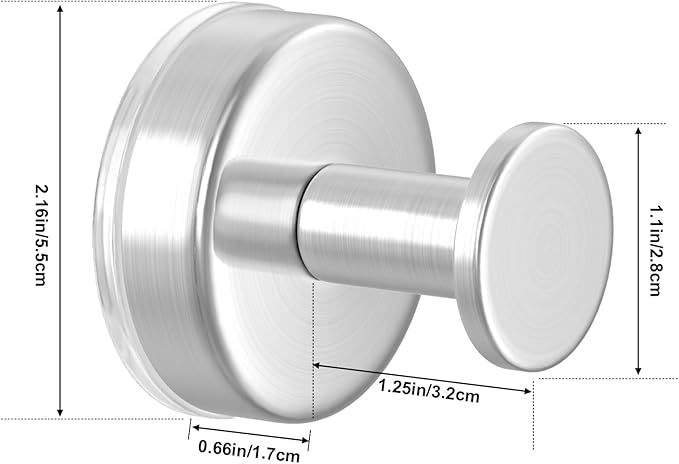 HUFEEOH Heavy Duty Suction Cup Hooks - Strong Removable Shower Hooks for Towels, Robes & Accessories - Secure Hold on Glass, Tile, Mirror, Bathroom & Kitchen Surfaces (2-Pack, O-Shape, Silver)